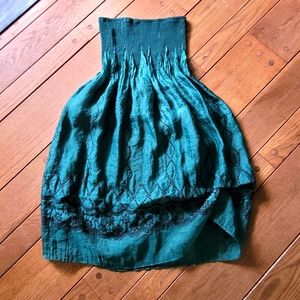 Emerald green bohemian skirt/dress